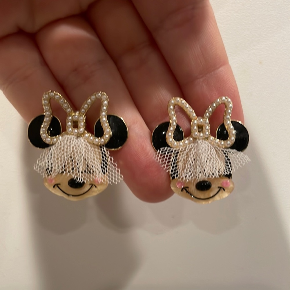 Minnie Mouse Bauble Bar Bridal Earrings